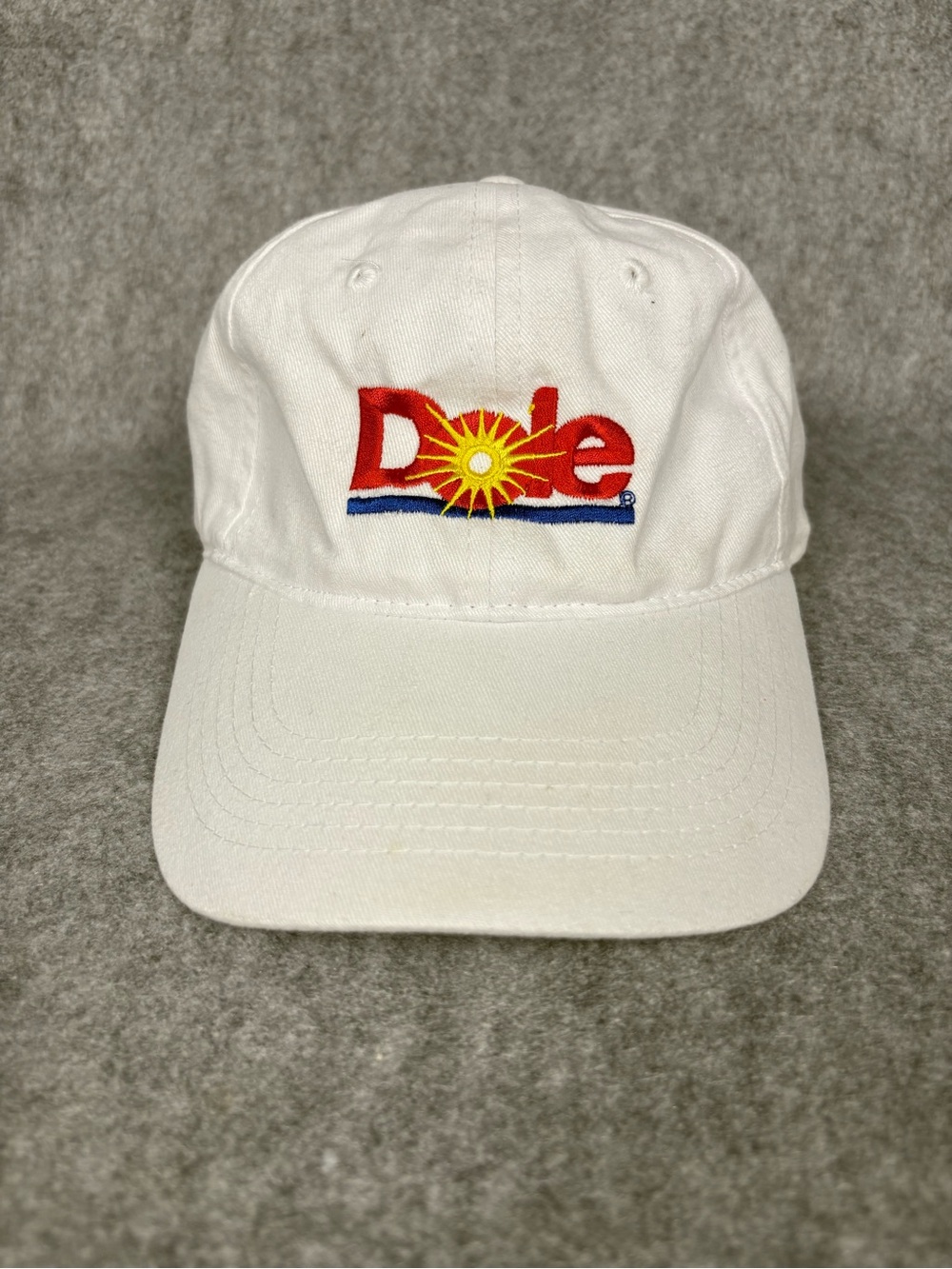 Dole Sun Logo White Embroidered Adjustable Hat